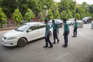 Corona lockdown in Dhaka